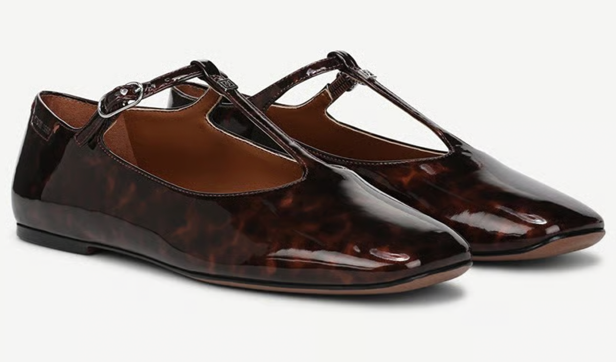 T-Strap Shoe Trend: Franco Sarto tortoiseshell T-strap flats