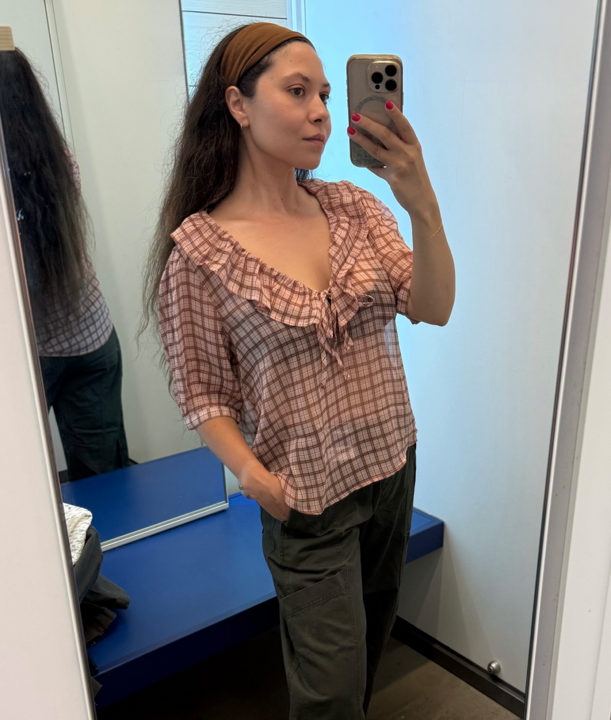 oldnavytryon sheerplaidtop 1200x1412