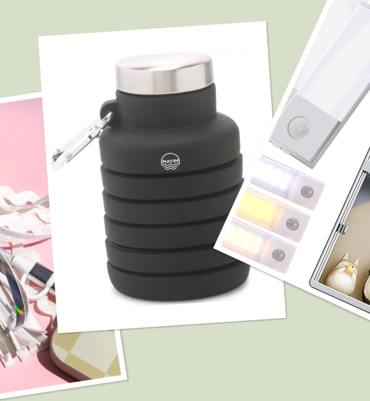 editor's picks keychain, lights and water bottle