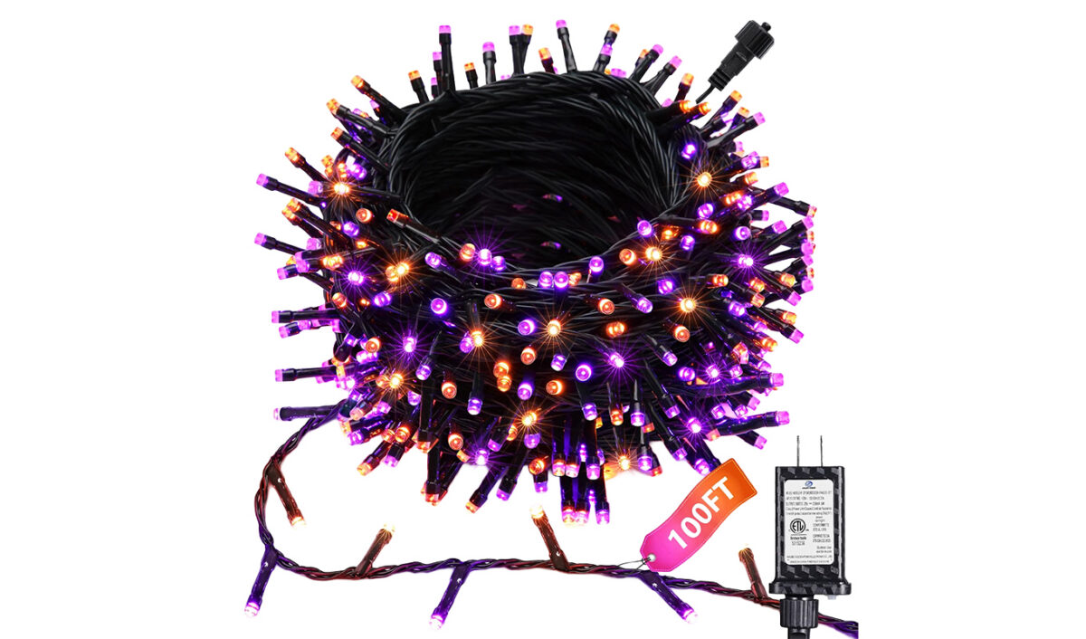 The Joomer Orange Purple Halloween Lights.