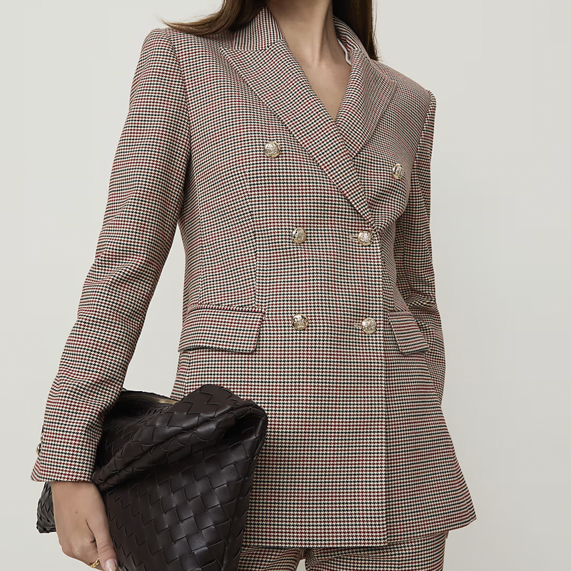 ann taylor houndstooth blazer