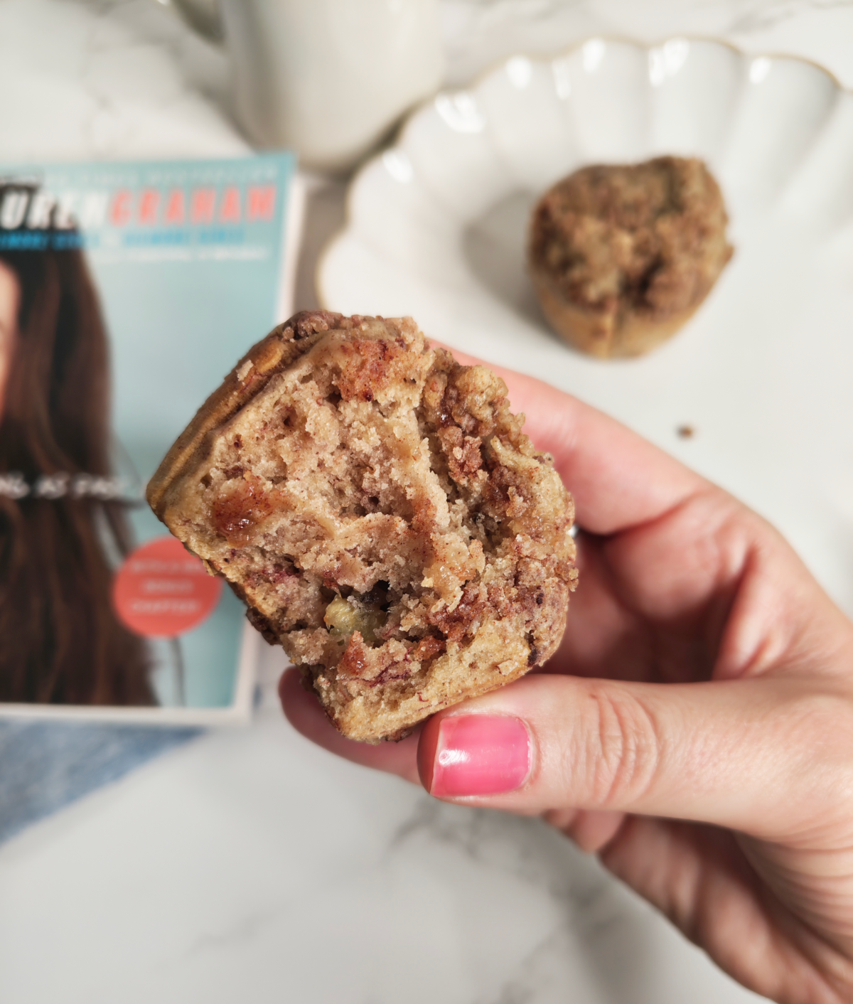 eating a muffin at home
