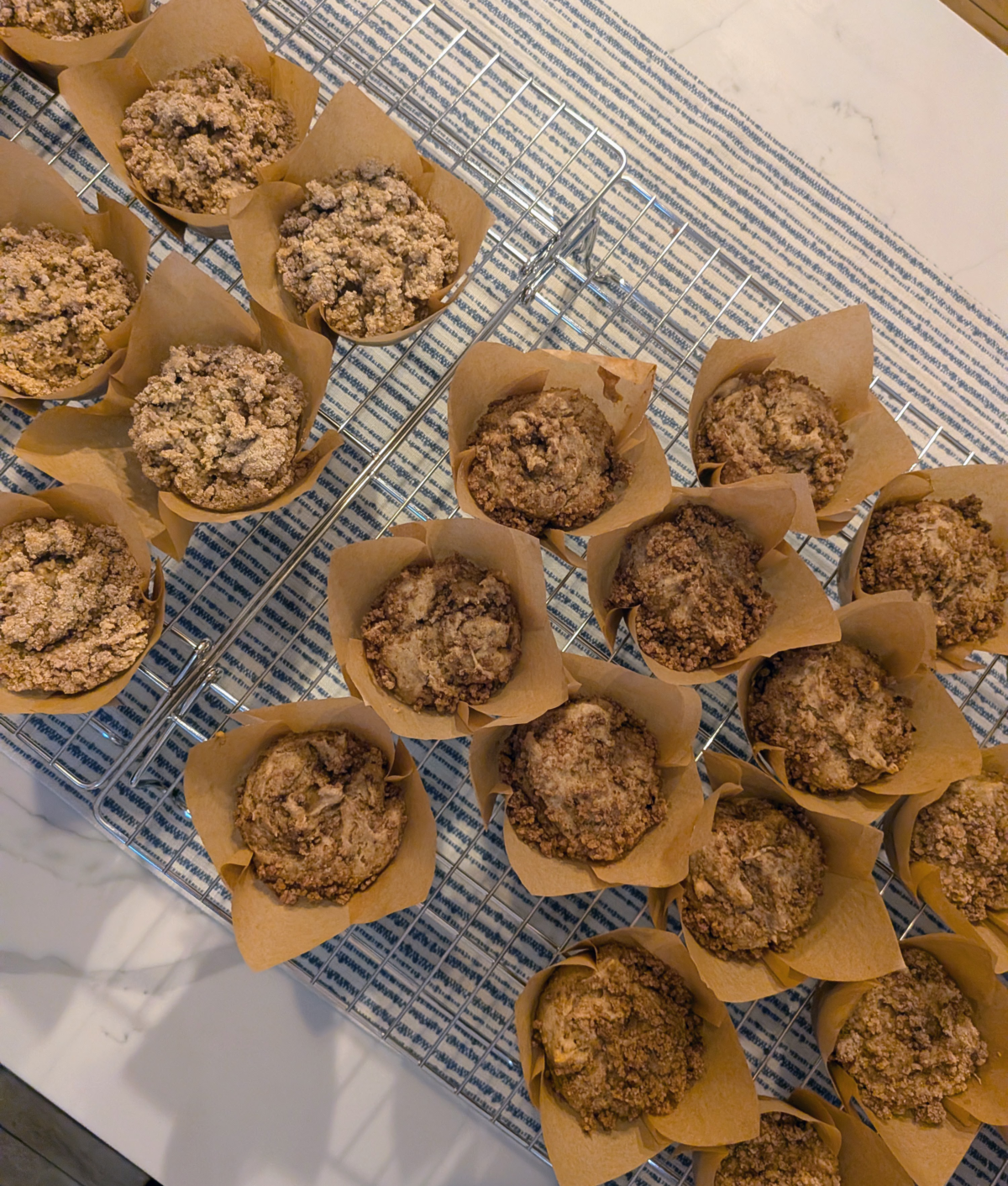 stacks of muffins