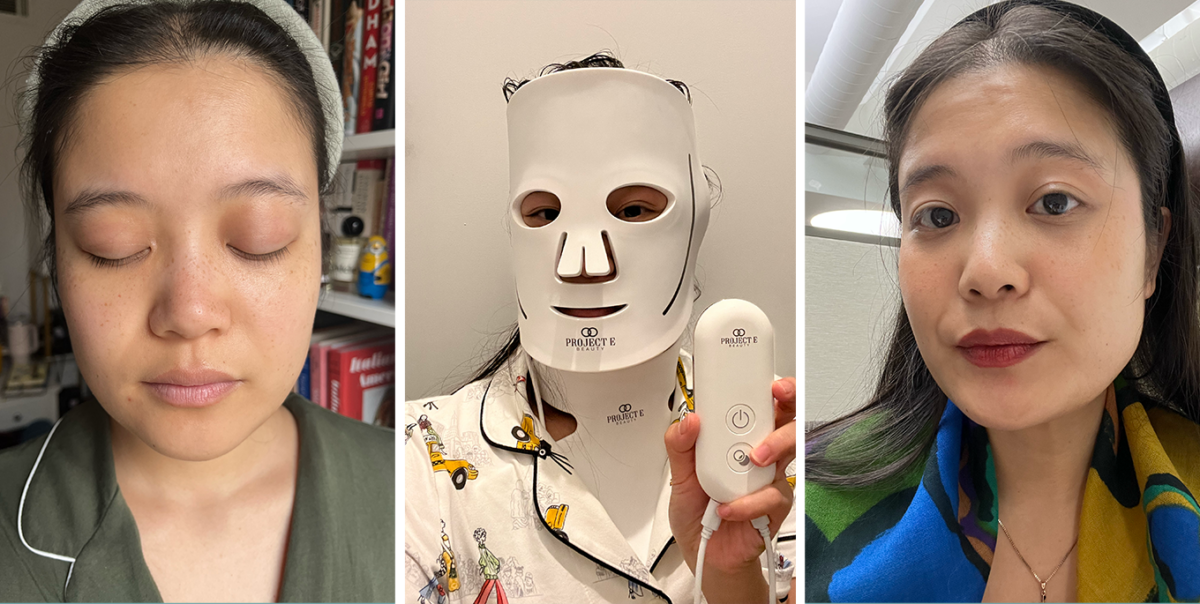 best red light therapy mask: project e lumalux face and neck mask