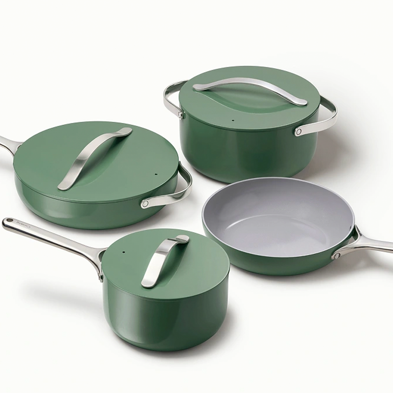 caraway green cookware set