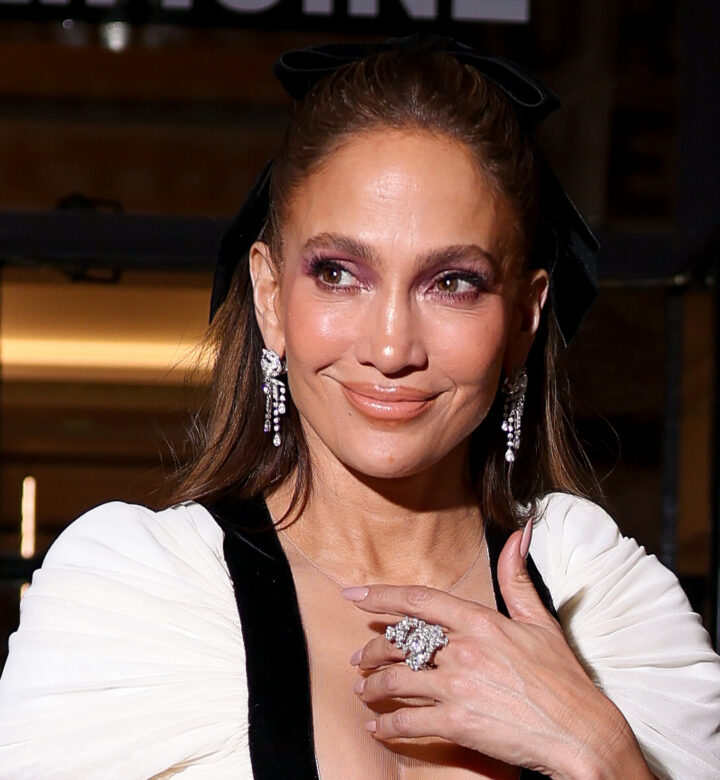 jennifer lopez cheeky sheer black gown
