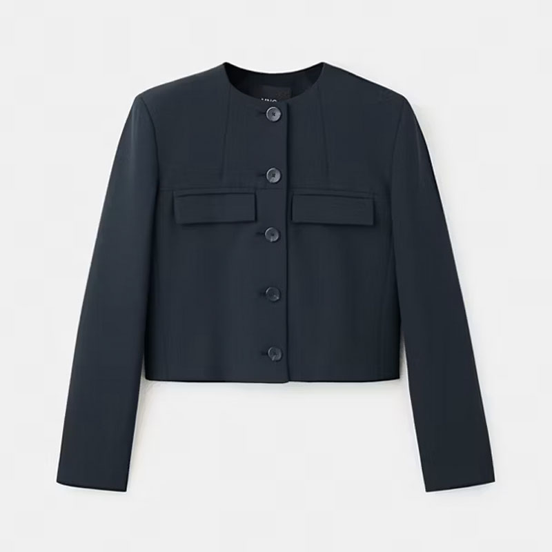 mango straight jacket with pockets
