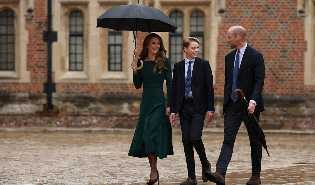 prince william kate middleton drop prince george eton