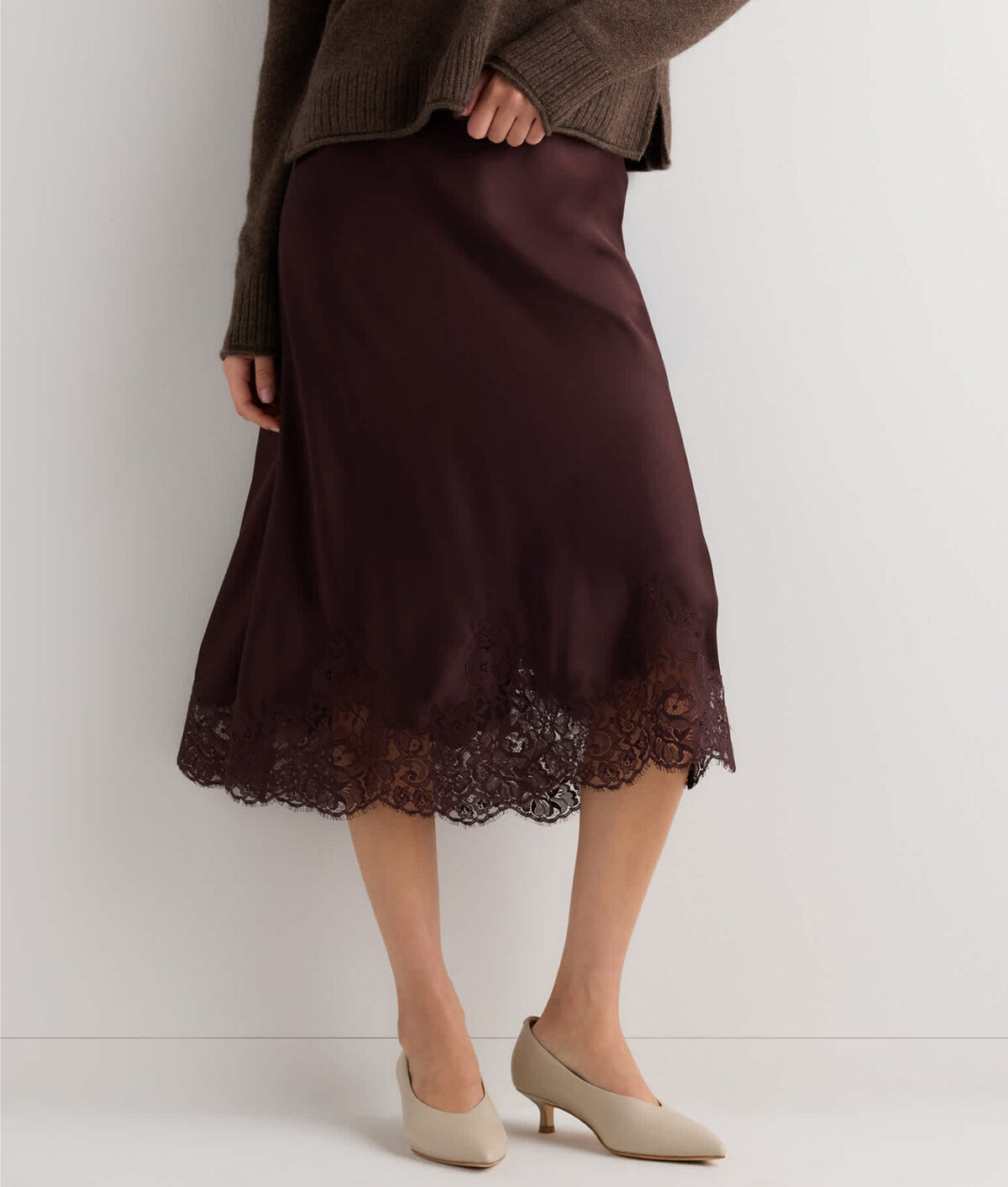 The Quince Washable Silk Lace Skirt.