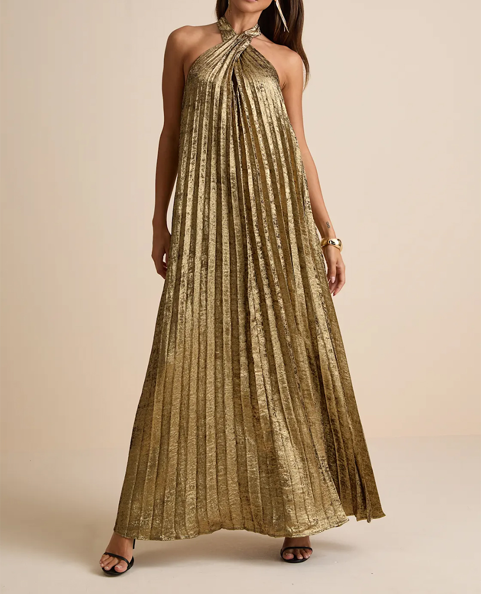 taylor swift metallic dress nyc date night: lulus gesley dress