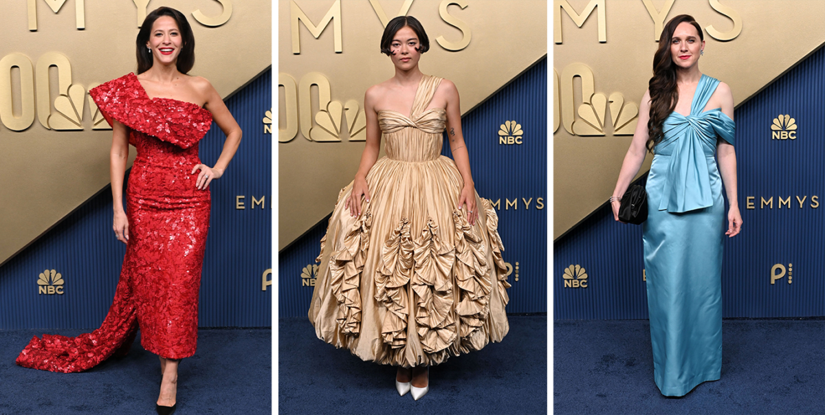 trends ruling the emmys red carpet: one shoulder gowns