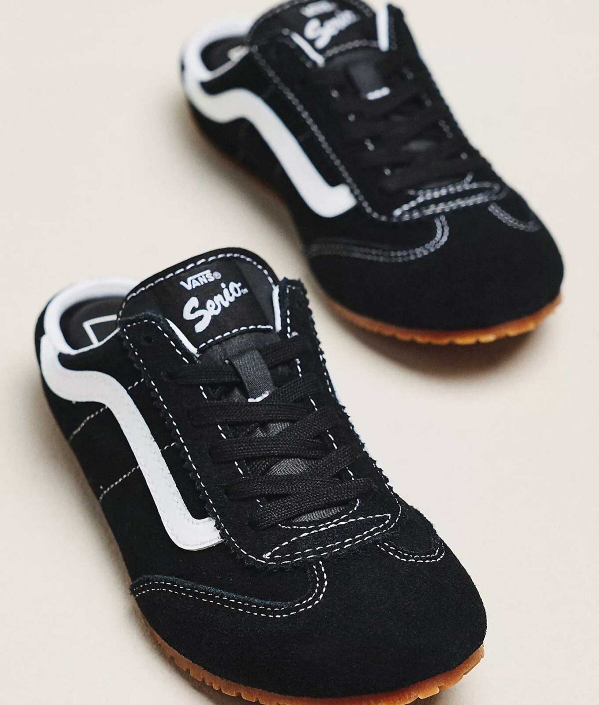 Sneaker Mule Trend: Vans black suede sneaker mules