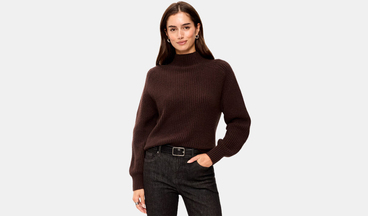 Old Navy SoSoft Mock-Neck Shaker Sweater