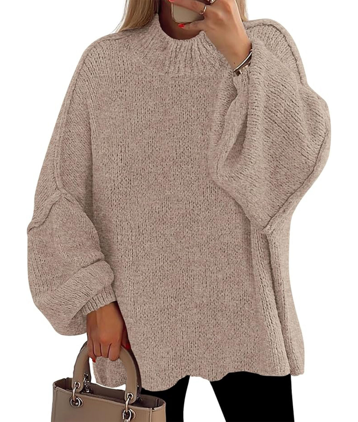 balloon sleeves trend fall 2026: prettygarden oversized sweater