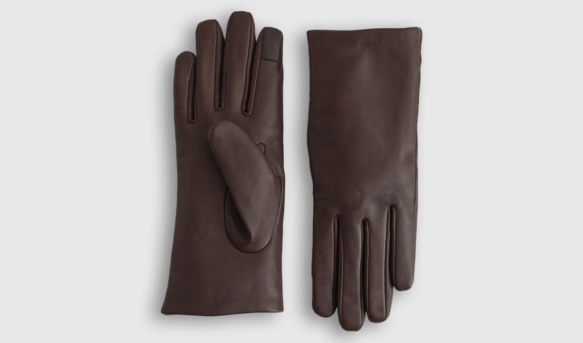 The Quince Cashmere Lined Leather Gloves.