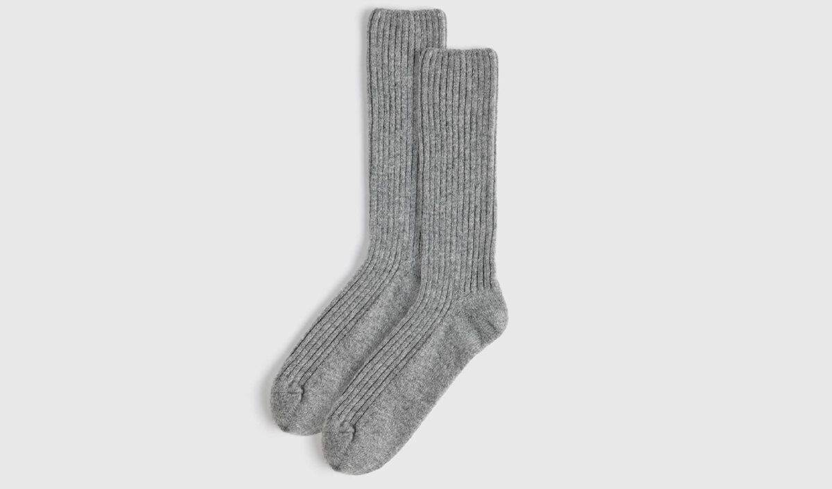 The Quince Cashmere Trouser Socks.