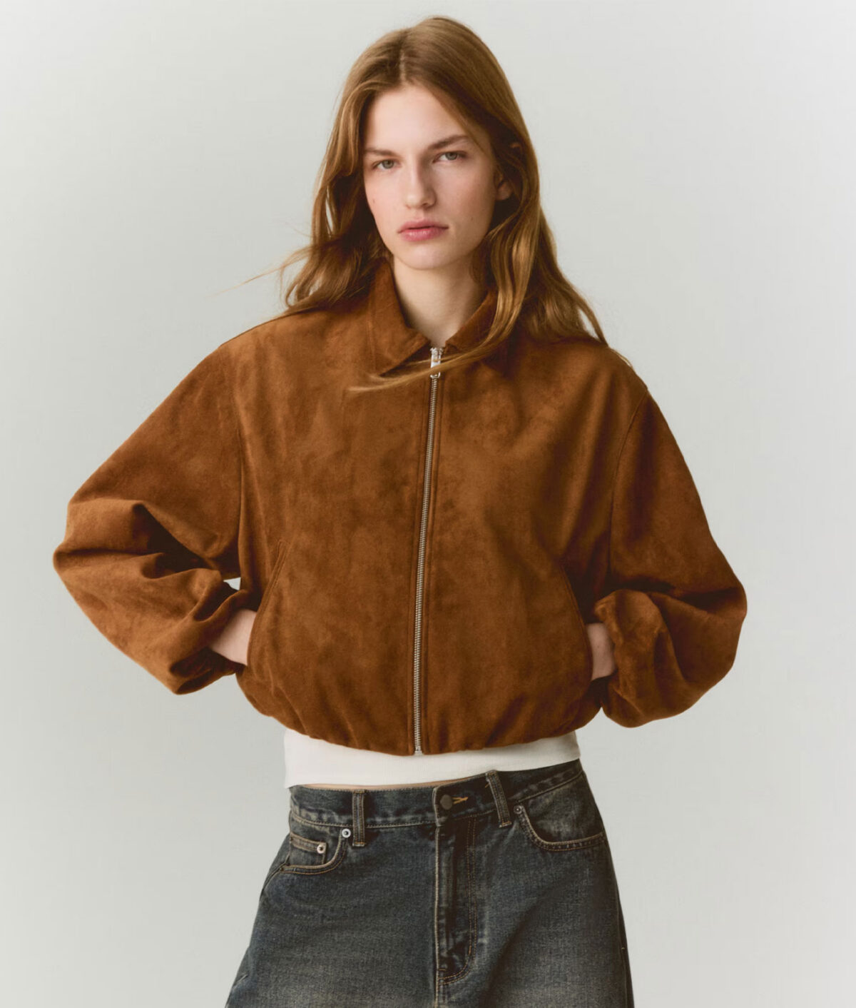 best suede jackets: hm jacket with collar