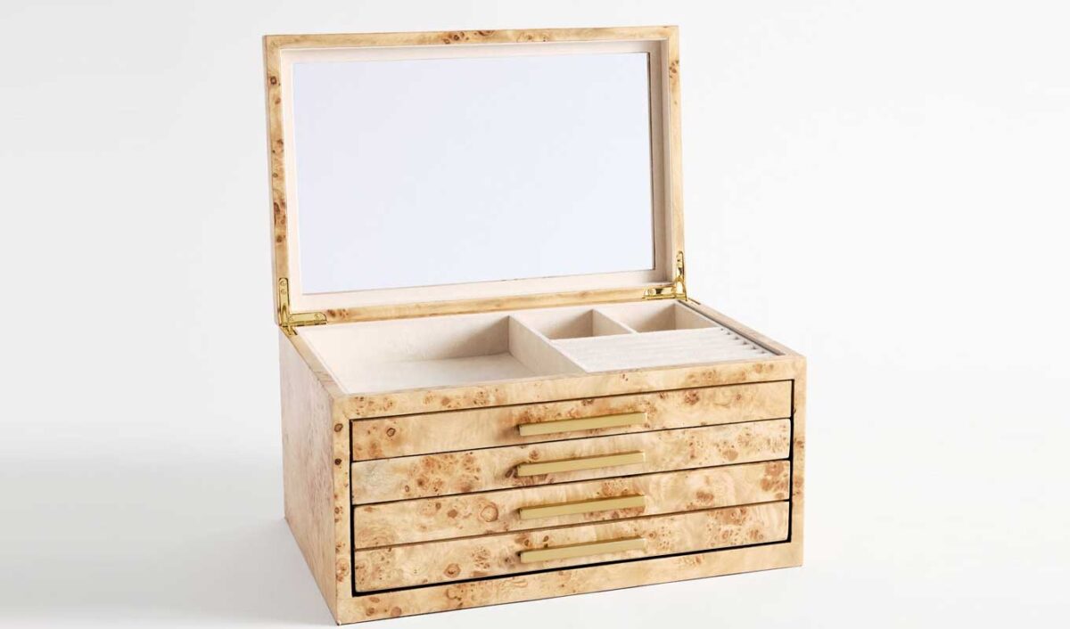 Pottery Barn burlwood Stella Jewelry Box