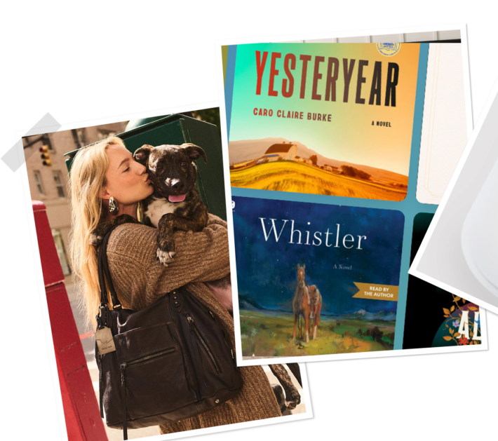 gift ideas including tote bag, audiobooks and eye cream