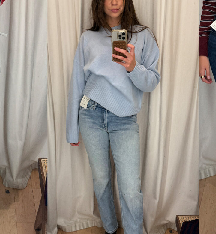 Guide to Madewell Jeans: Original photos of Stephanie Meraz trying on jeans