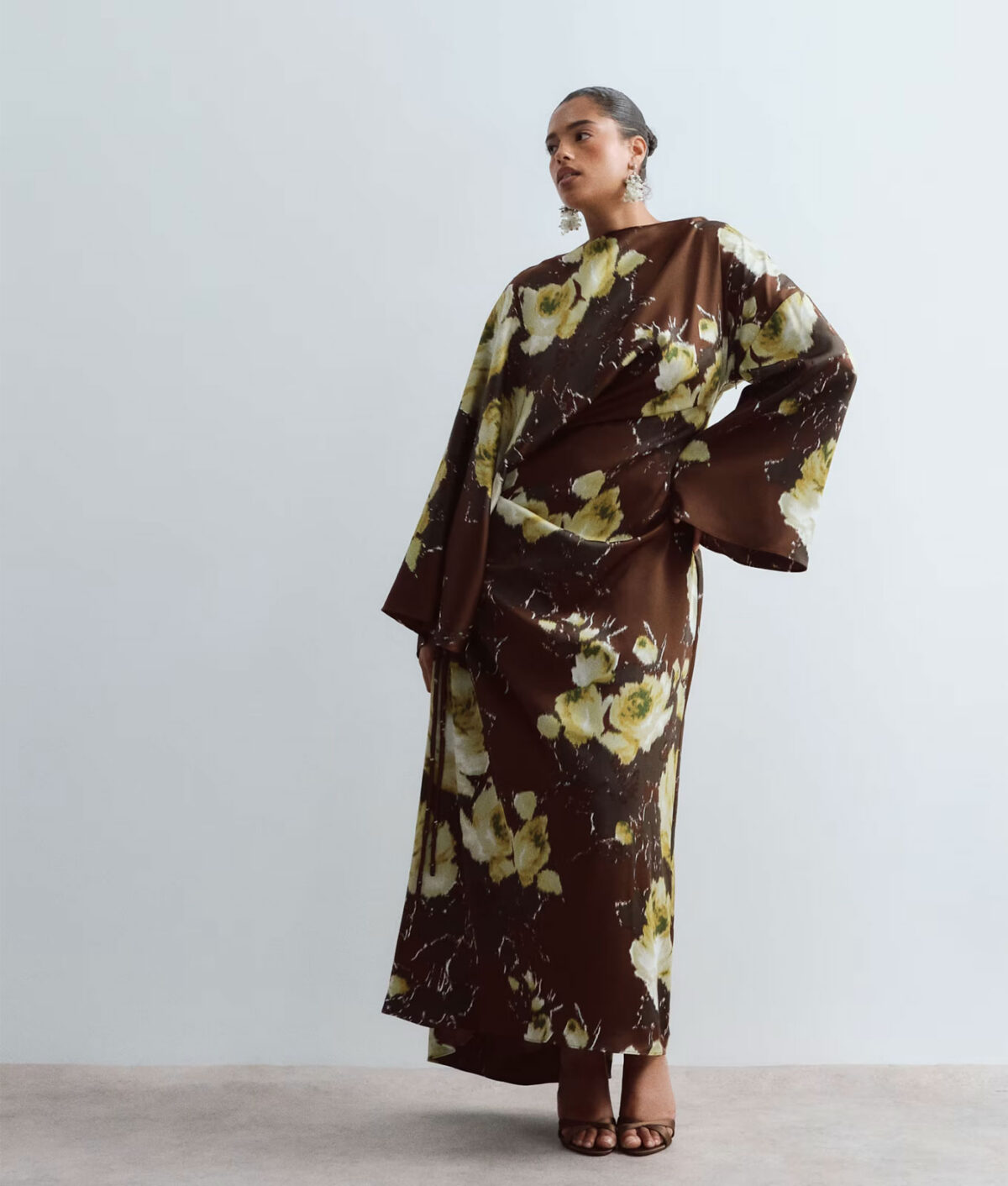 arrange satin maxi dress