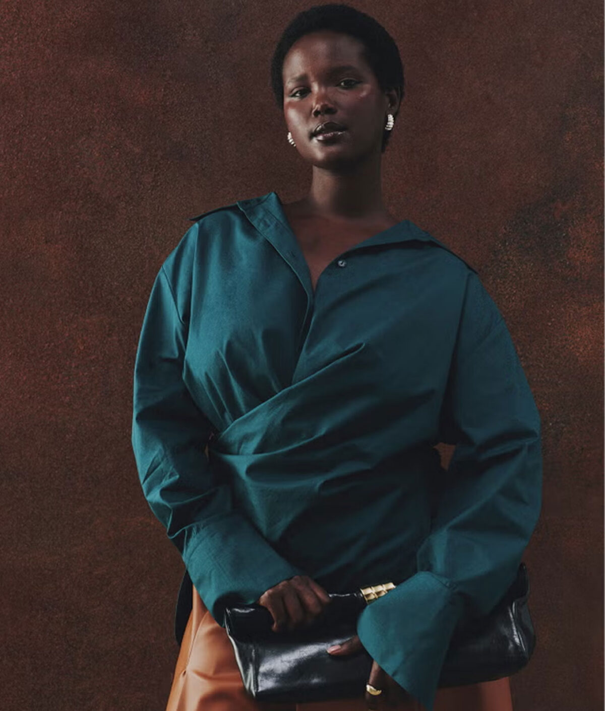 eloquii poplin wrap top