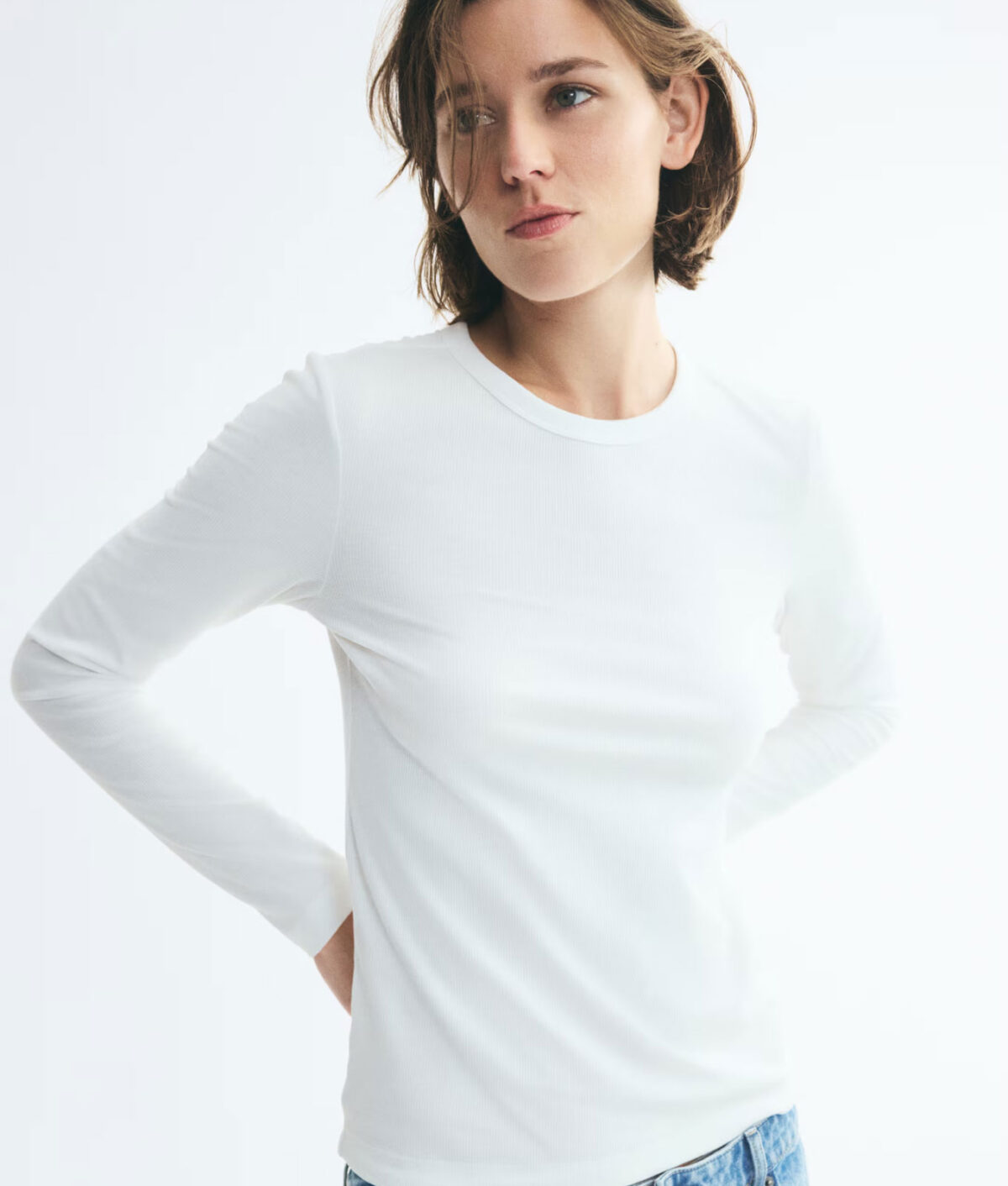 purewow picks ciara: h&m long sleeved ribbed top