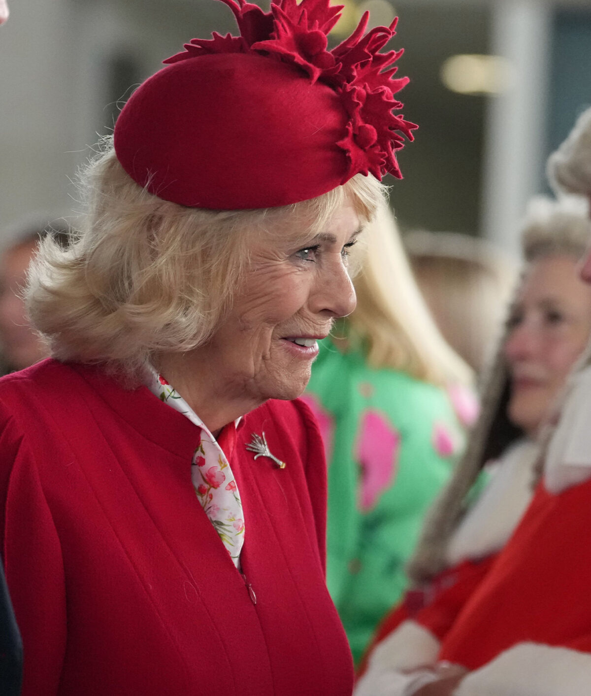 queen camilla leek brooch