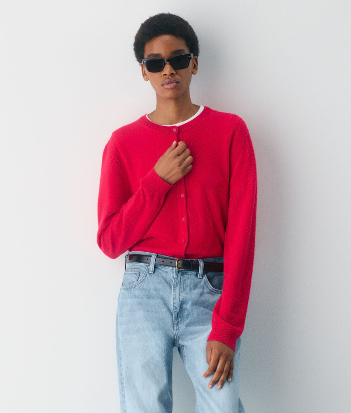 tomato-red-fall-color-trend-aritzia-bare-cashmere-cardigan